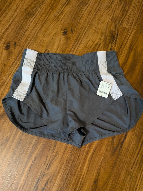 FP Movement by Free People Pants - Women’s FP Gray Athletic Running Shorts with White Trim-Trail Angel